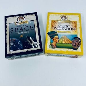 Professor Noggin's Outer Space & Civilization Trivia Based Card Games Read Descr